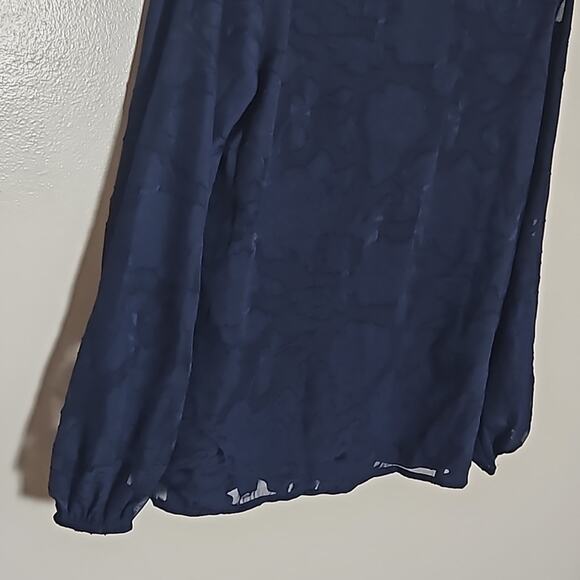 NWT Mason & Belle Romantic Navy Boho Blouse Sz Small - Picture 10 of 12
